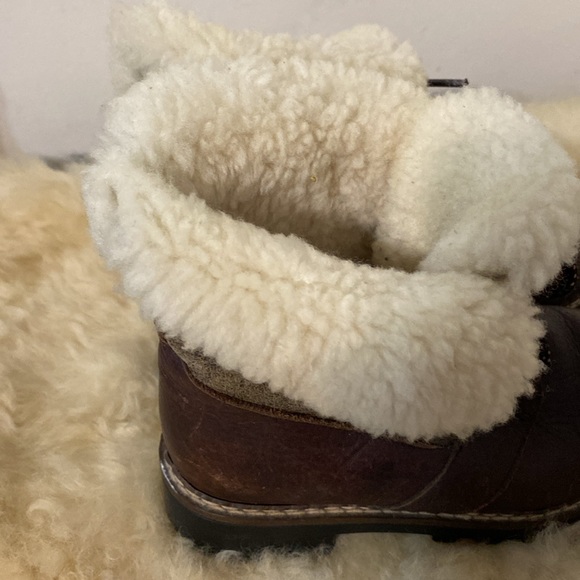 Vintage Blondo Waterproof Leather Sheep Fur Lined Hiking Moto Boots size 6 - Picture 8 of 12